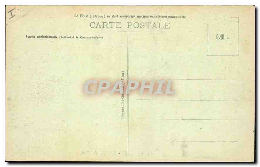 CPA Vichy Un Coin du Parc  — Verso