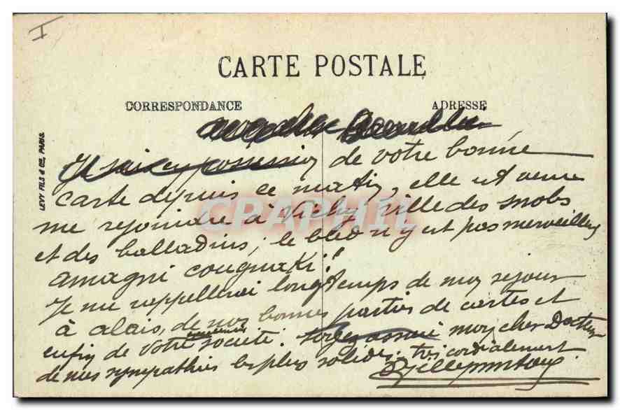 CPA Vichy Le Casino  — Rückseite