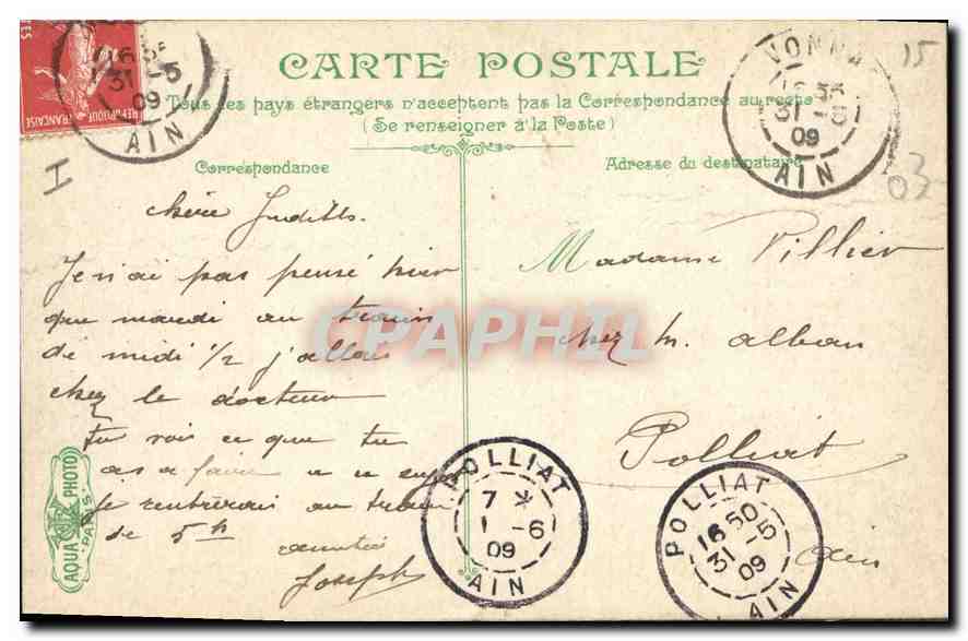 CPA Vichy la Valle Tour  — Verso