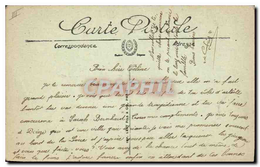 CPA Vichy Casino des Fleurs  — Rückseite