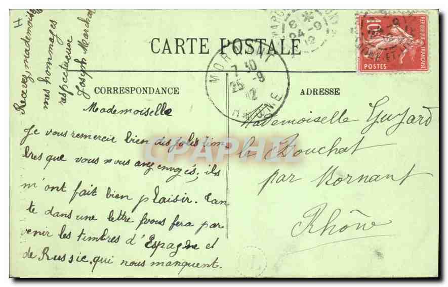 CPA Vichy L'Eglise St Louis  — Verso