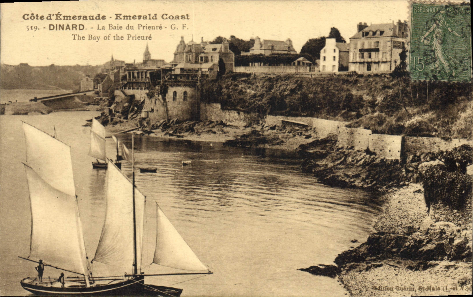 Côte d'Émeraude - La Baie du Prieuré - G. F. - Édition Guérin, St-Malo (L. et V.)