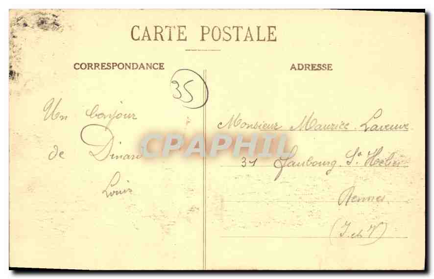 Côte d'Émeraude - La Baie du Prieuré - G. F. - Édition Guérin, St-Malo (L. et V.) — Rückseite