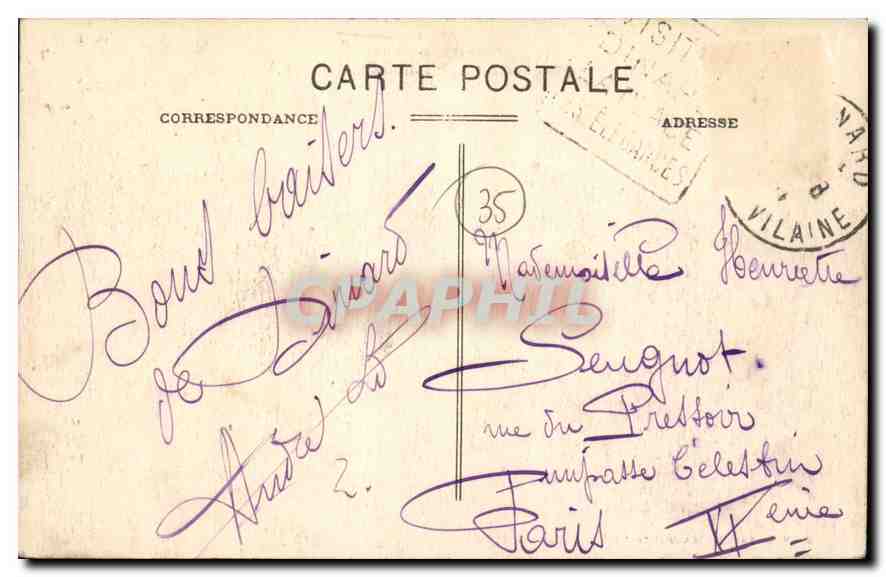 CPA Cote d'Emeraude Dinard Un coin de la Plage  — Rückseite