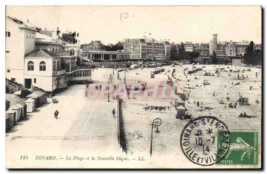 CPA Dinard La Plage et la Nouvelle Digue 