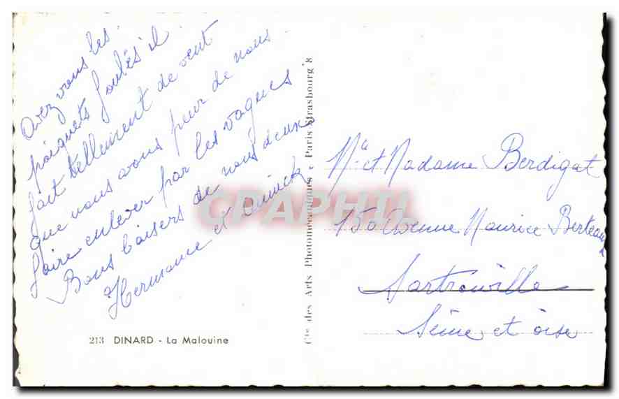 CPA Dinard La Malouine  — Rückseite
