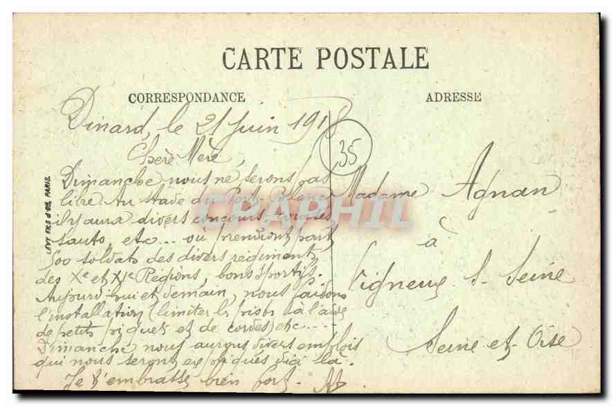 Dinard — Die Neue Digue und der Punkt Moulinet — LL. n°187 — Rückseite
