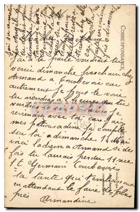 CPA Dinard L'Hotel des Terrasses et le Casino  — Verso