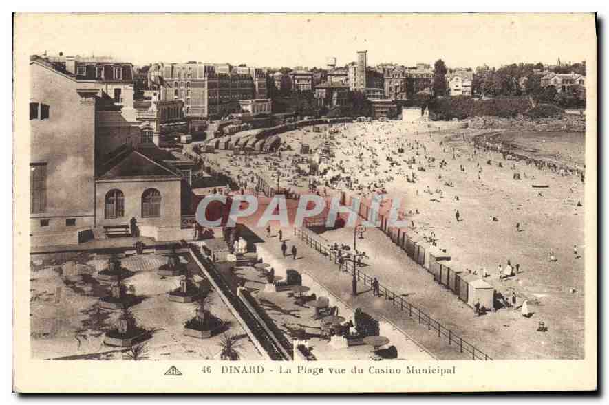 CPA Dinard La Plage vue du Casino Municipal 