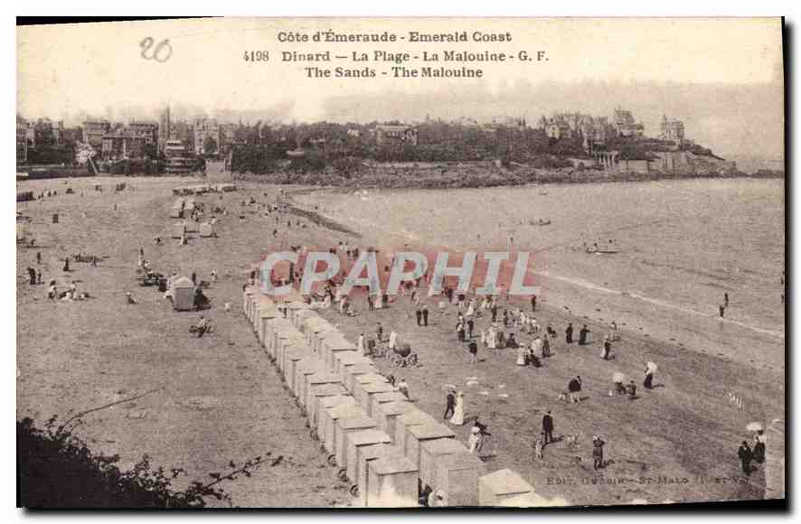 CPA Cote d'Emeraude Dinard La Plage La Malouine 