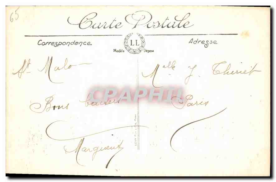 CPA Dinard Les Villas de la Malouine  — Rückseite