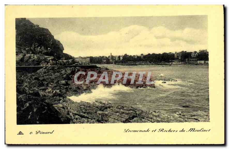 CPA Dinard Promenade et Rochers du Moulinet 