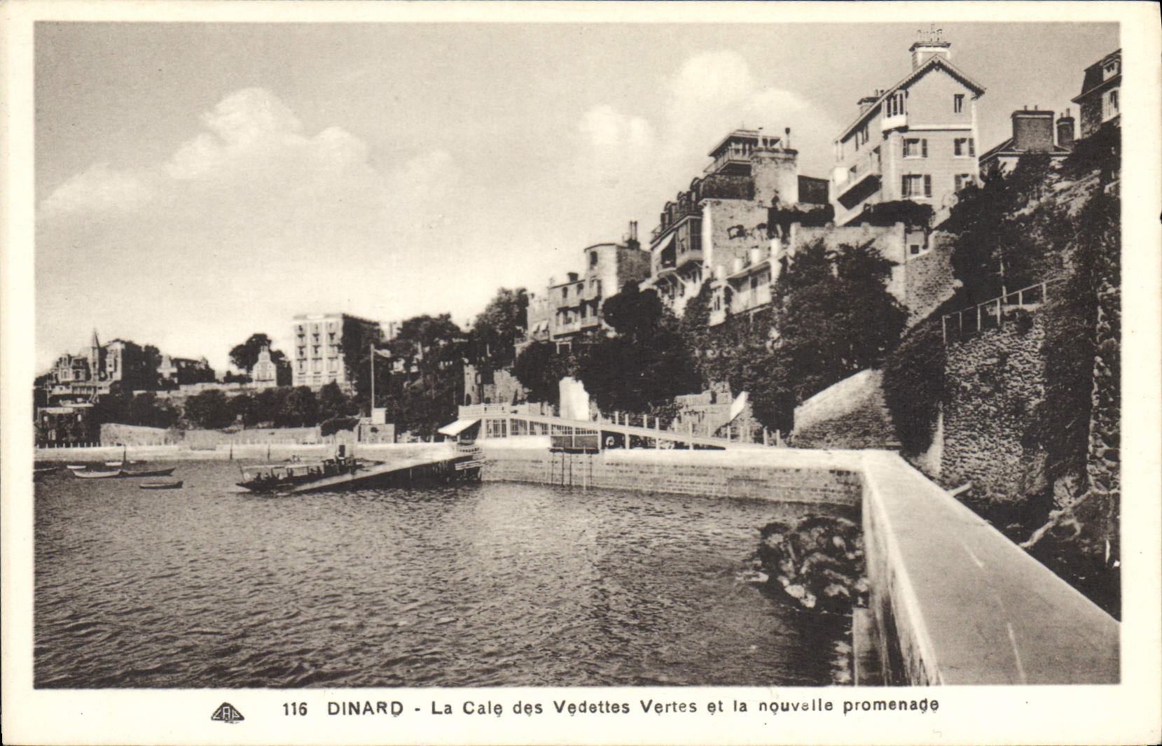 Dinard - La Calé des Vedettes Vertes et la nouvelle promenade — éditeur ABA, n° 116