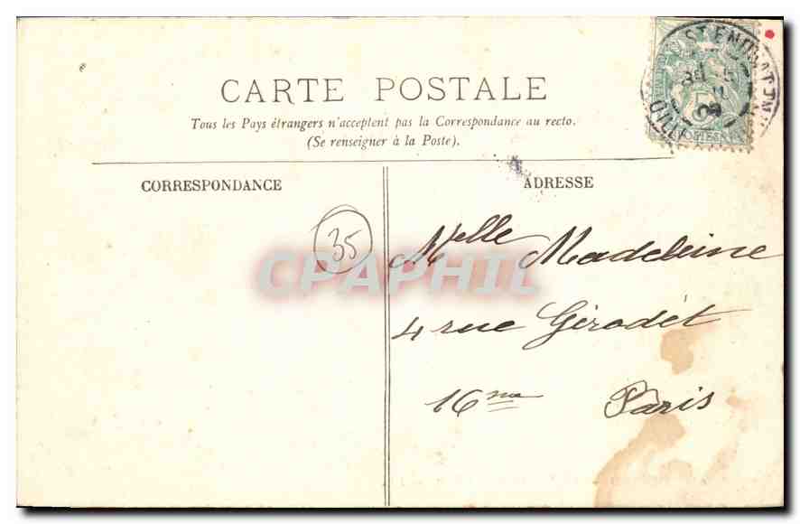 CPA Dinard Le Quartier Bric a Brac  — Rückseite