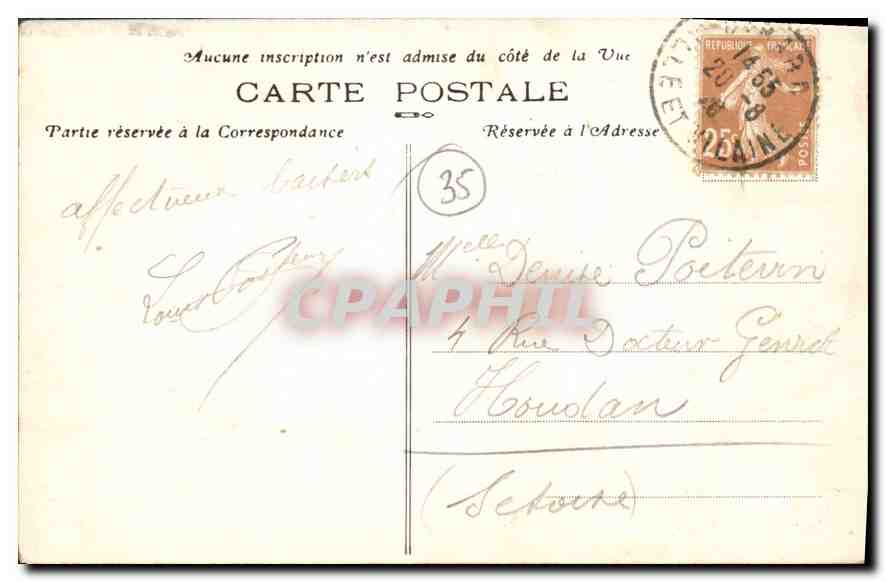 CPA Cote d'Emeraude Dinard La Plage  — Rückseite