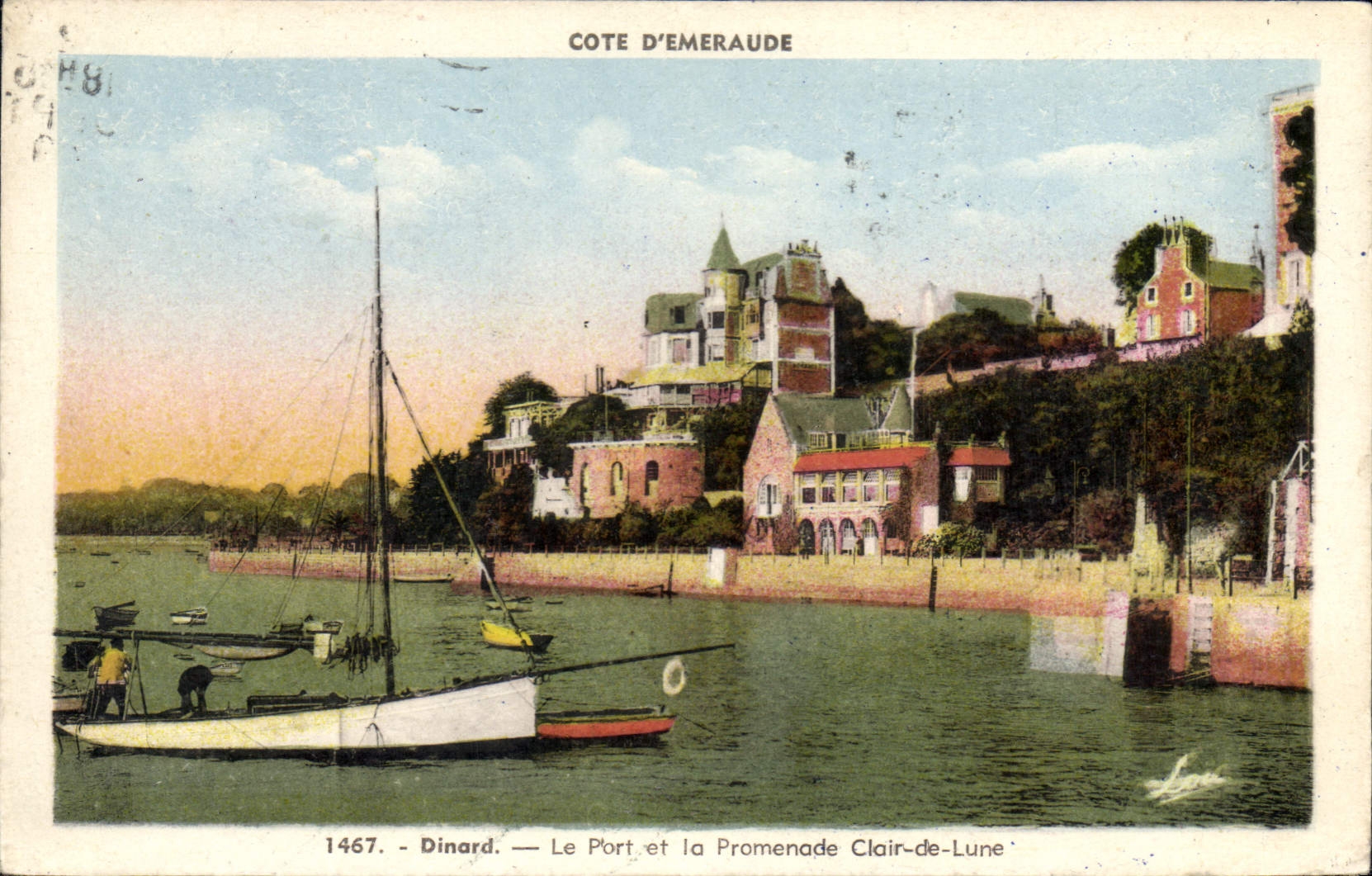 Dinard — Le Port et la Promenade Clair-de-Lune — Edition Mésny, n°1467