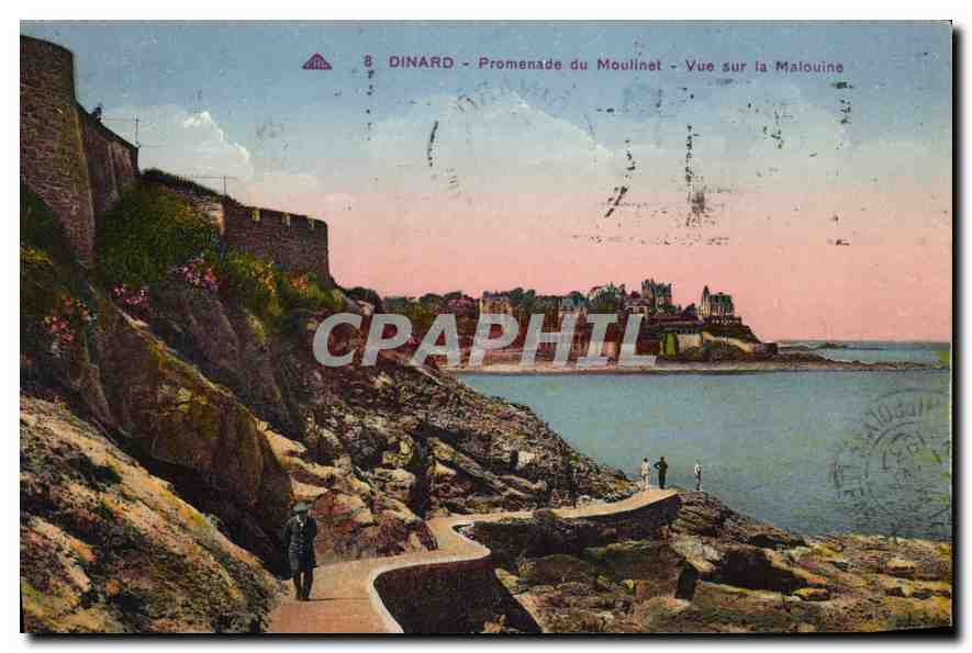 Dinard - Promenade du Moulinet - Vue sur la Malouine