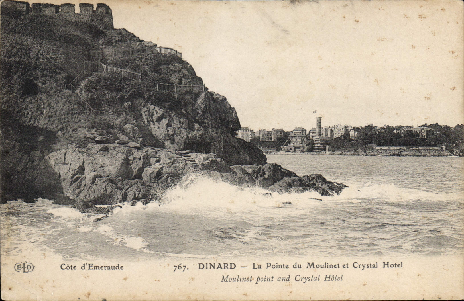 Dinard — La Pointe du Moulinet et Crystal Hotel — Côte d'Emeraude