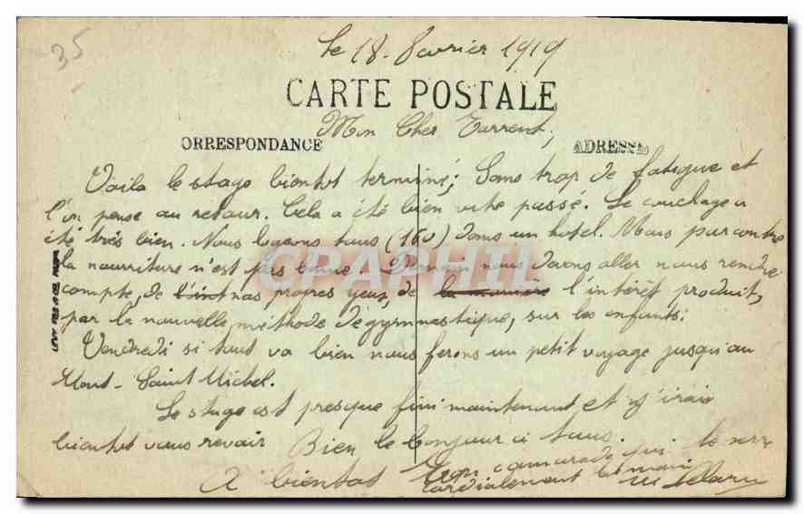 CPA Dinard La Malouine au loin St Malo  — Rückseite