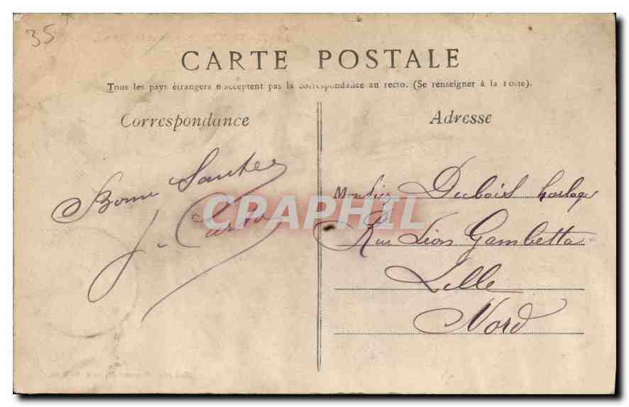 Dinard — Le Prieuré — G. F. — Côte d'Émeraude, n°104 — Verso