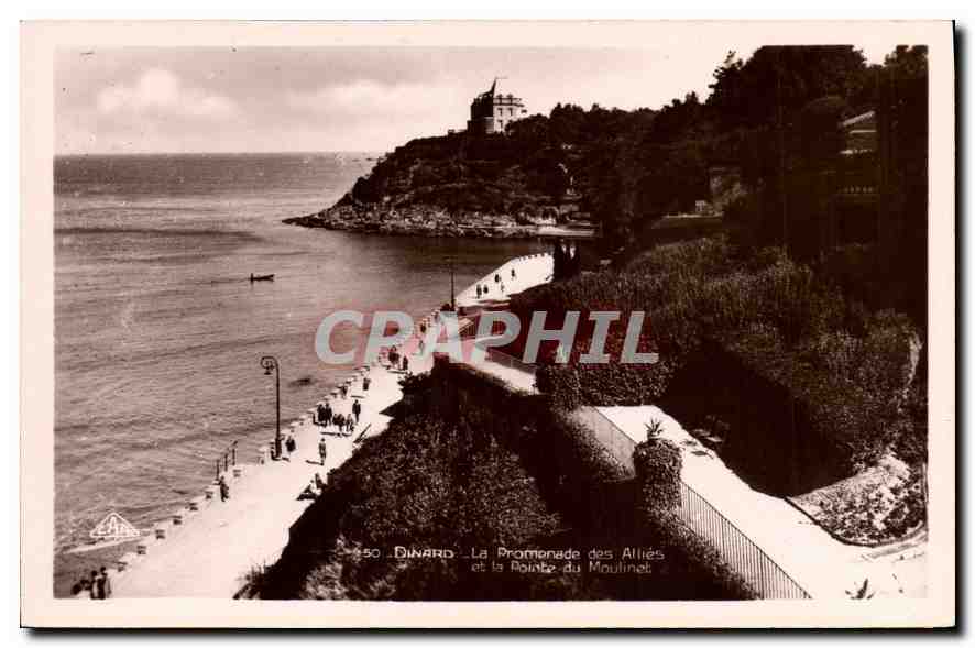 CPA Dinard La Promenade des Allies et la Pointe du Moulinet 