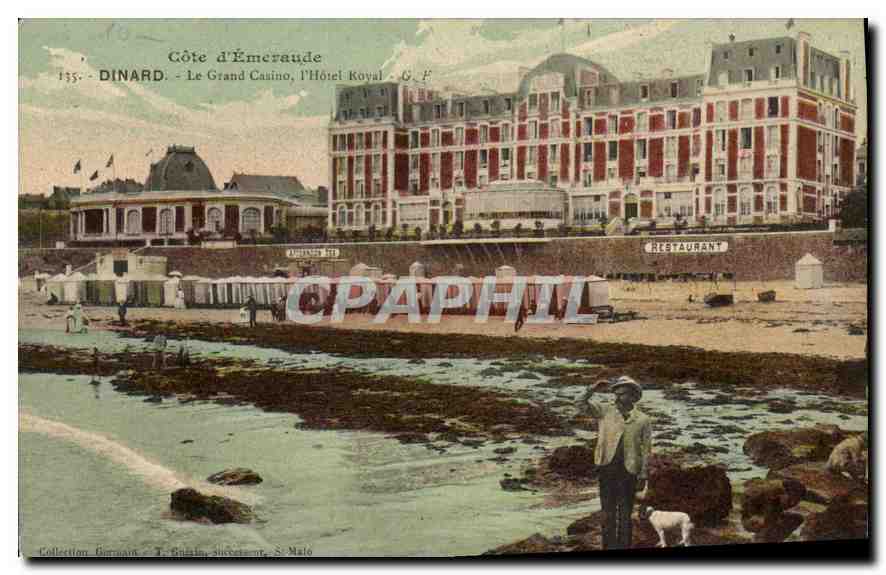 CPA Cote d'Emeraude Dinard Le Grand Casino l'Hotel Royal 