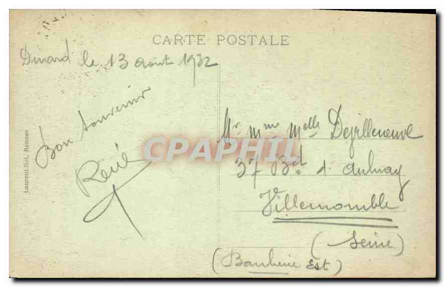 CPA Cote d'Emeraude Dinard La Plage  — Rückseite