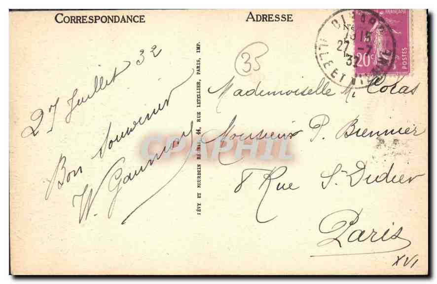 CPA Dinard La Plage et le Gallic Hotel  — Rückseite