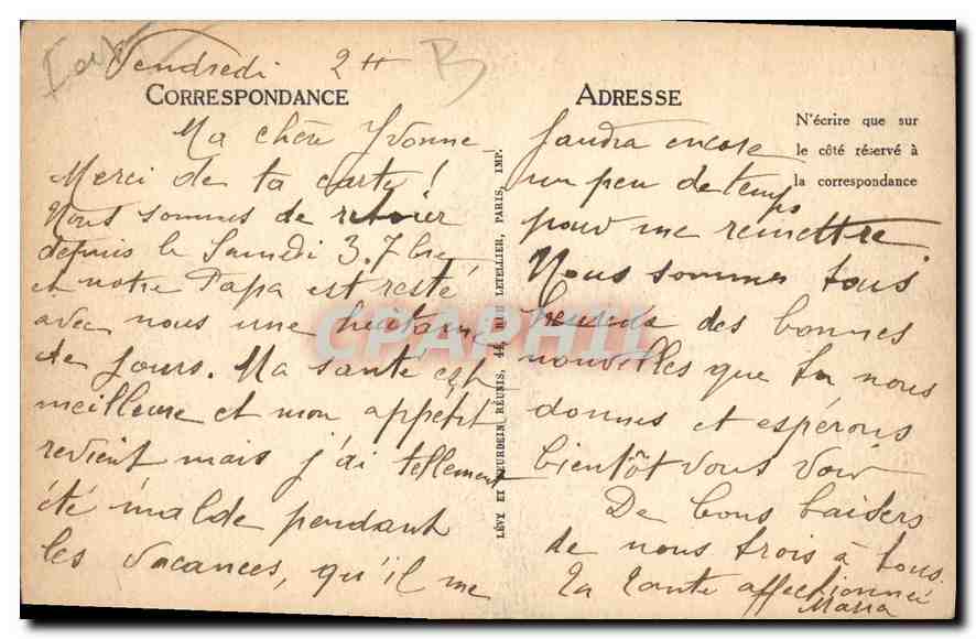 CPA Dinard Promenade des Allies et la Plage  — Rückseite