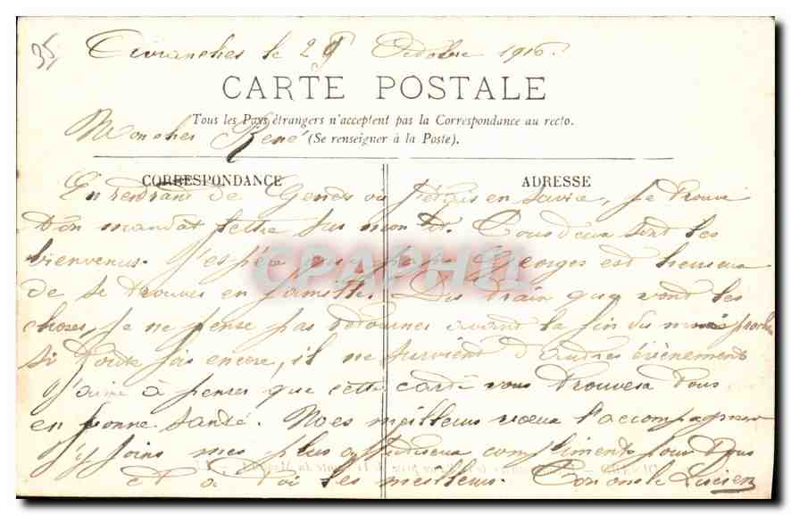 CPA Dinard L'Embouchure de la Rance prise de la Pointe du Moulinet  — Rückseite