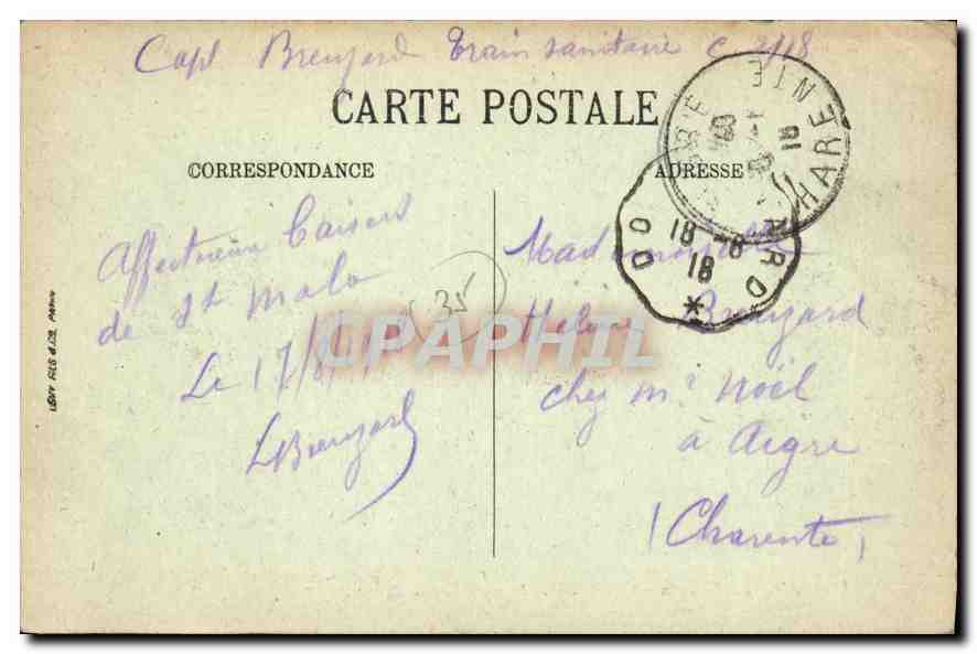 CPA Dinard Effet de Lune A la Pointe de la Malouine  — Verso