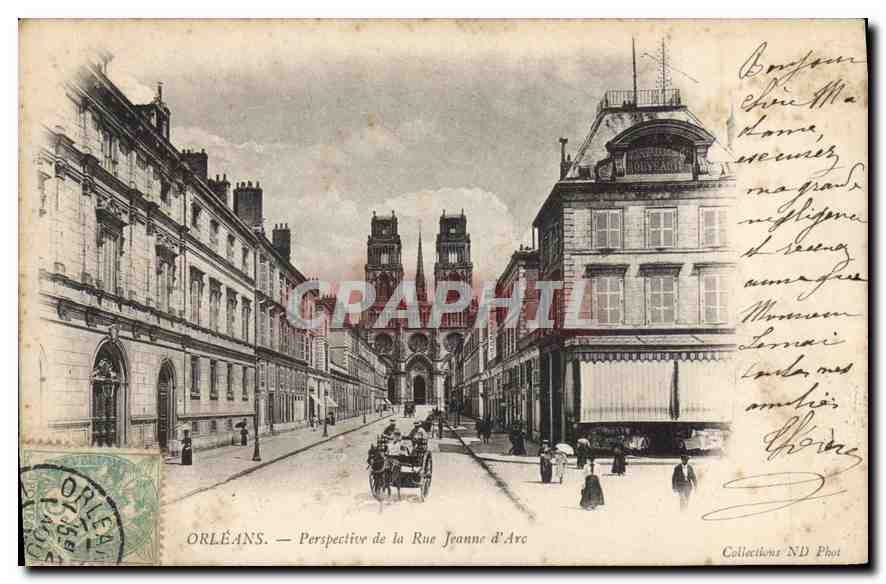 CPA Orleans Perspective de la Rue Jeanne d'Arc 