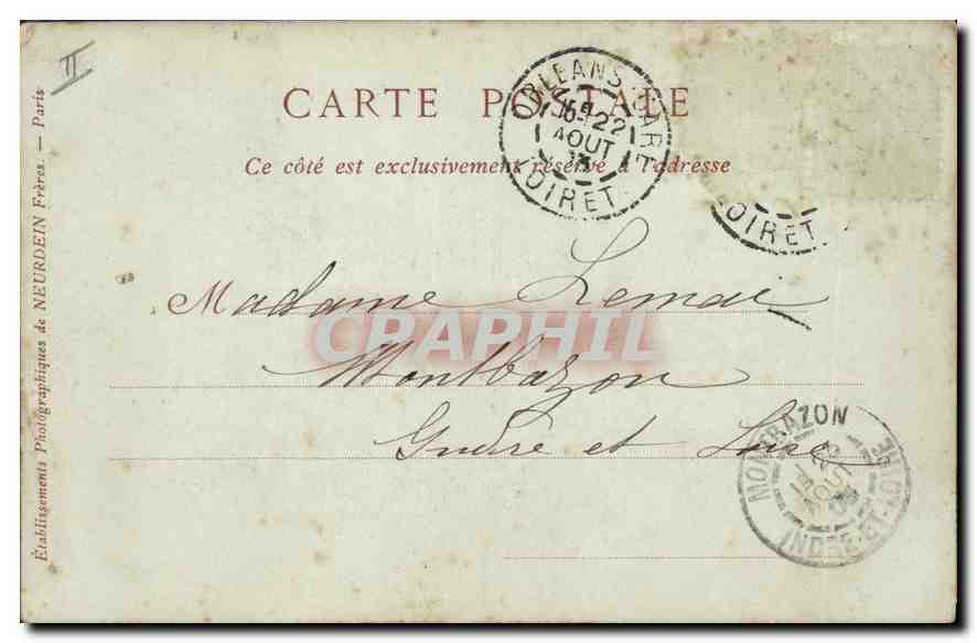 CPA Orleans Perspective de la Rue Jeanne d'Arc  — Verso