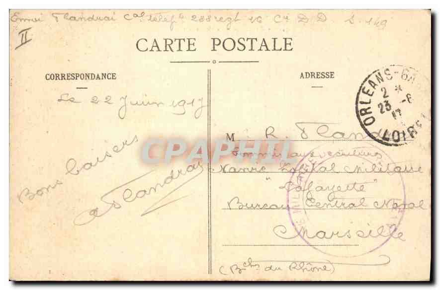 CPA Orleans Le nouveau Pont  — Verso