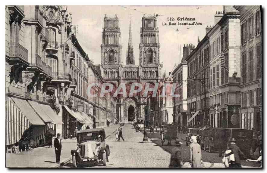 CPA Orleans La Rue Jeanne d'Arc Automobile