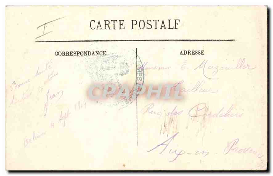 Orléans — La Place de l'Étape et la Cathédrale — LL. n° 439 — Verso