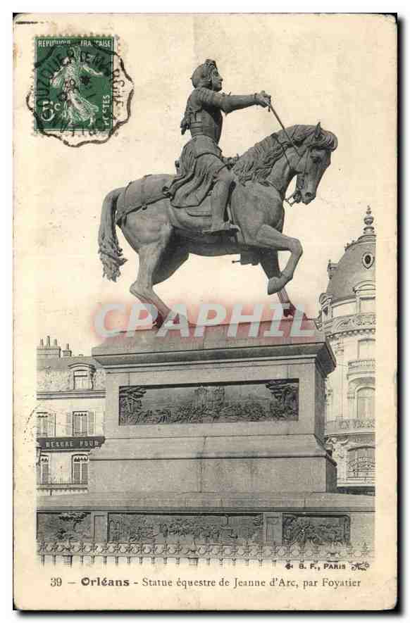 CPA Orleans Statue equestre de Jeanne d'Arc 