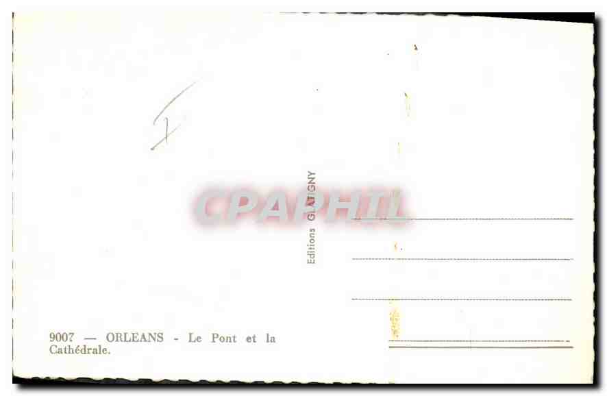 CPA Orleans Le Pont et la Cathedrale  — Verso