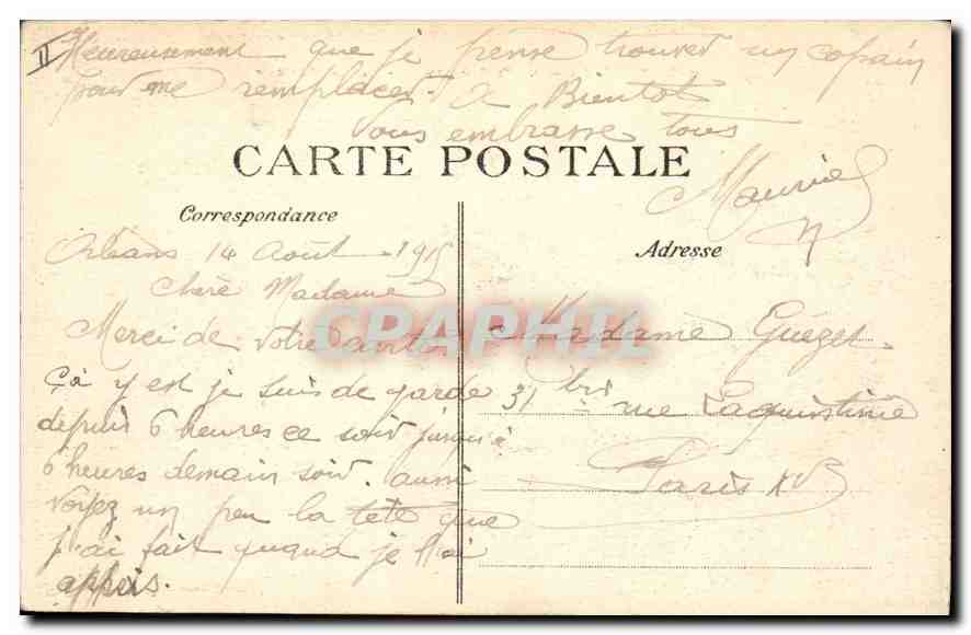 CPA Orleane Le Pont George V La Vue Generale  — Verso
