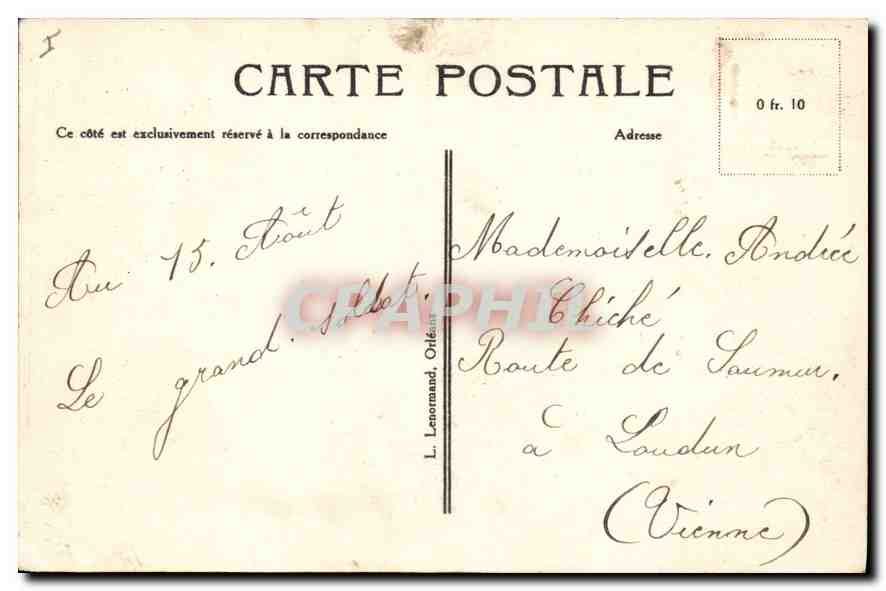 CPA Orleans Loiret Statue de Jeanne d'Arc  — Back