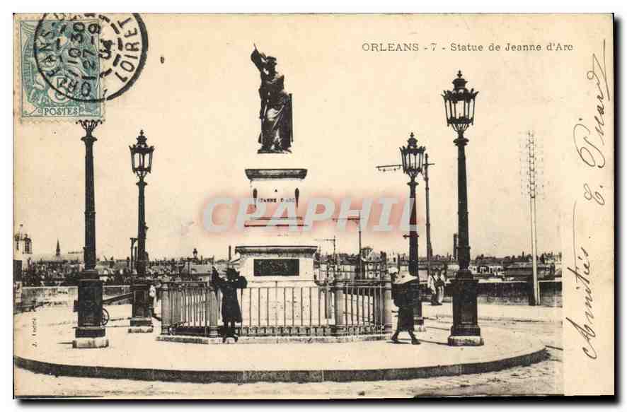 CPA Orleans Statue de Jeanne d'Arc 