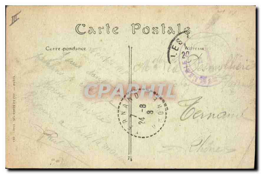 CPA Orleans La Rue Royale Tramway — Verso