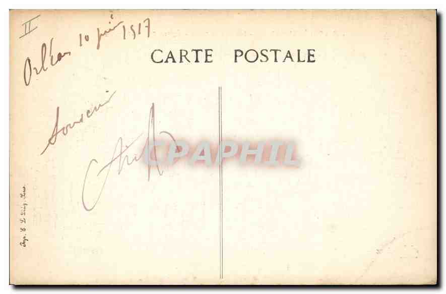 CPA Orleans Place Gambetta Eglise Sainte Paterne — Verso
