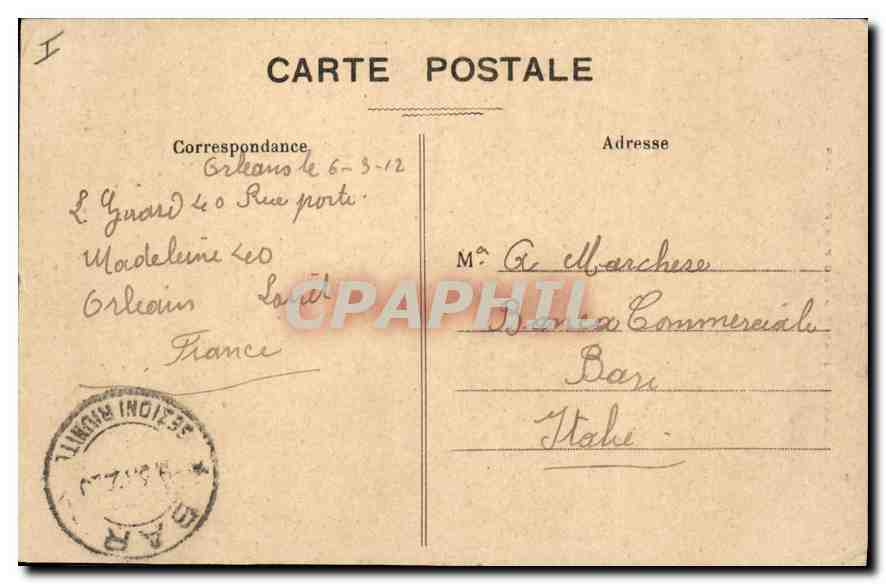 CPA Orleans Jeanne d'Arc  — Verso