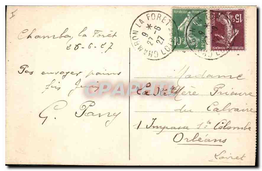 CPA Orleans Promenade du mail  — Rückseite