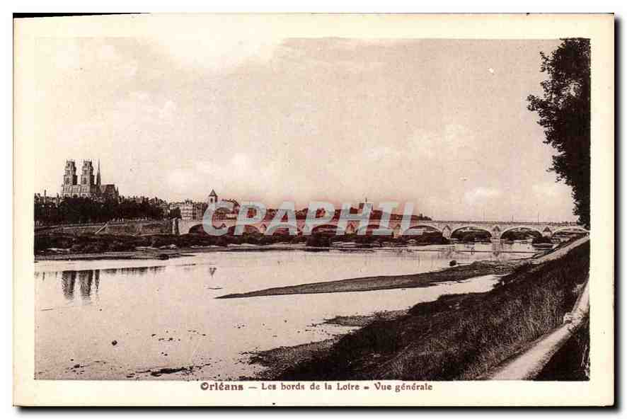 CPA Orleans Les bords de la Lotre Vue generale 