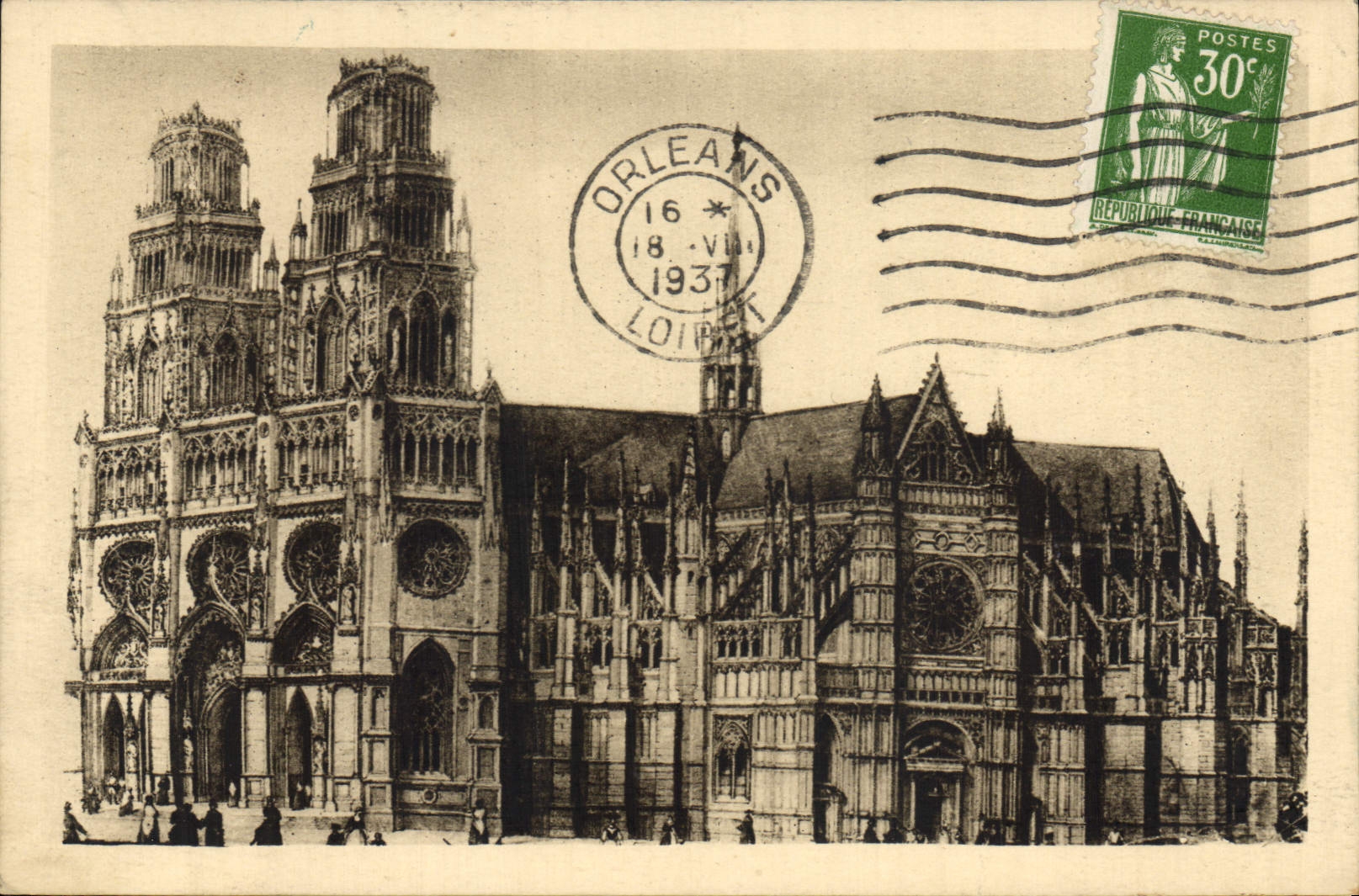 CPA Orleans La Cathedrale Sainte Croix 