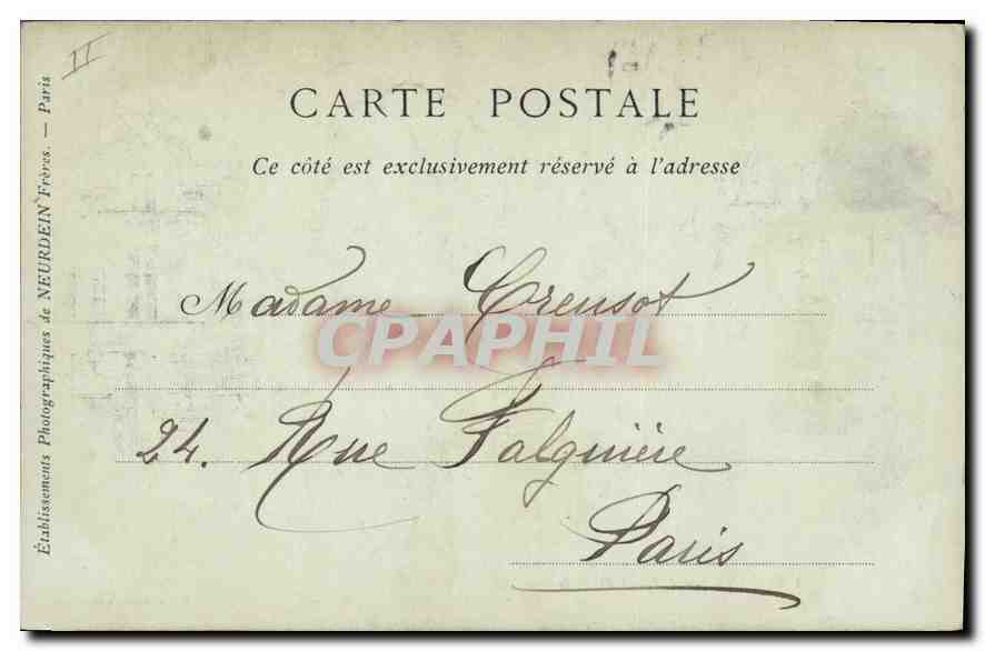 CPA Orleans L'Hotel de Ville  — Rückseite