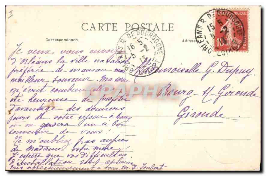 CPA Orleans La Maison de Francois I  — Verso