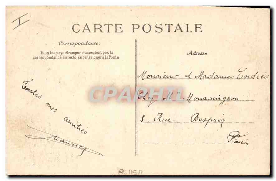 CPA Orleans Emplacement des anciennes Tourelles  — Verso